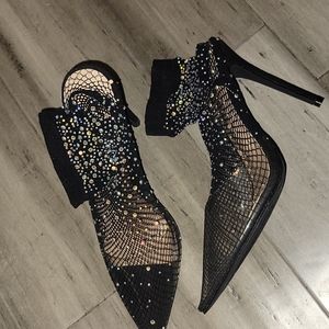 MESH BLING ANKLE BOOTIE